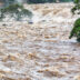 Photo of a place flooded. Overflow.